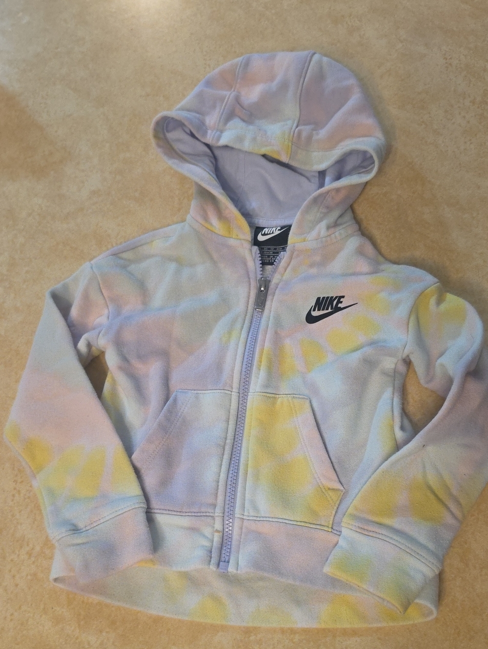 Nike Kids' Pastel Tie-Dye Zip Hoodie - Multi Pastel